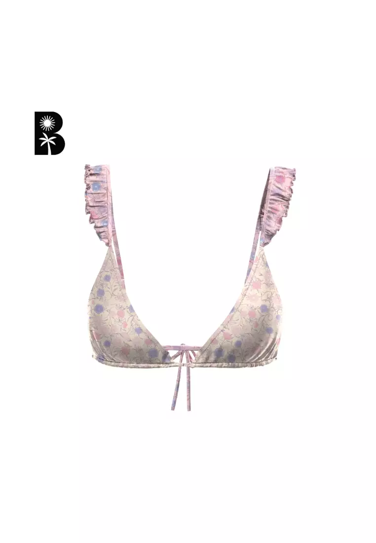 Buy Blackbough Swim Tessa Ruffled Triangle Bikini Top / Mille Fleur ...