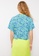 LC WAIKIKI blue Front Button Closure Floral Short Sleeve Viscose Women's Shirt 4C183AA4C56426GS_5