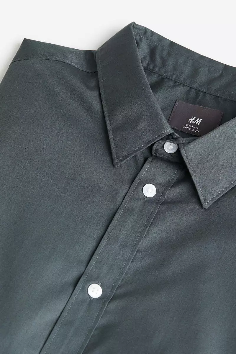 H&m easy iron outlet slim fit shirt