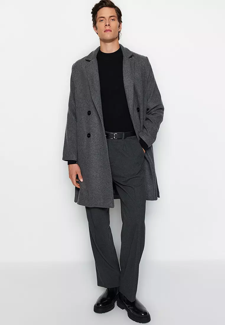 Buy Trendyol Men's Regular Fit Long Coat 2025 Online ZALORA
