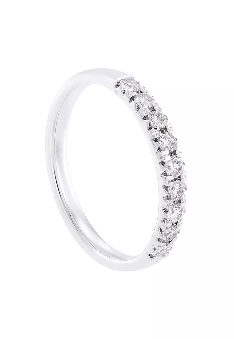 HABIB Round Diamond Ring in 750/18K White Gold 265361222