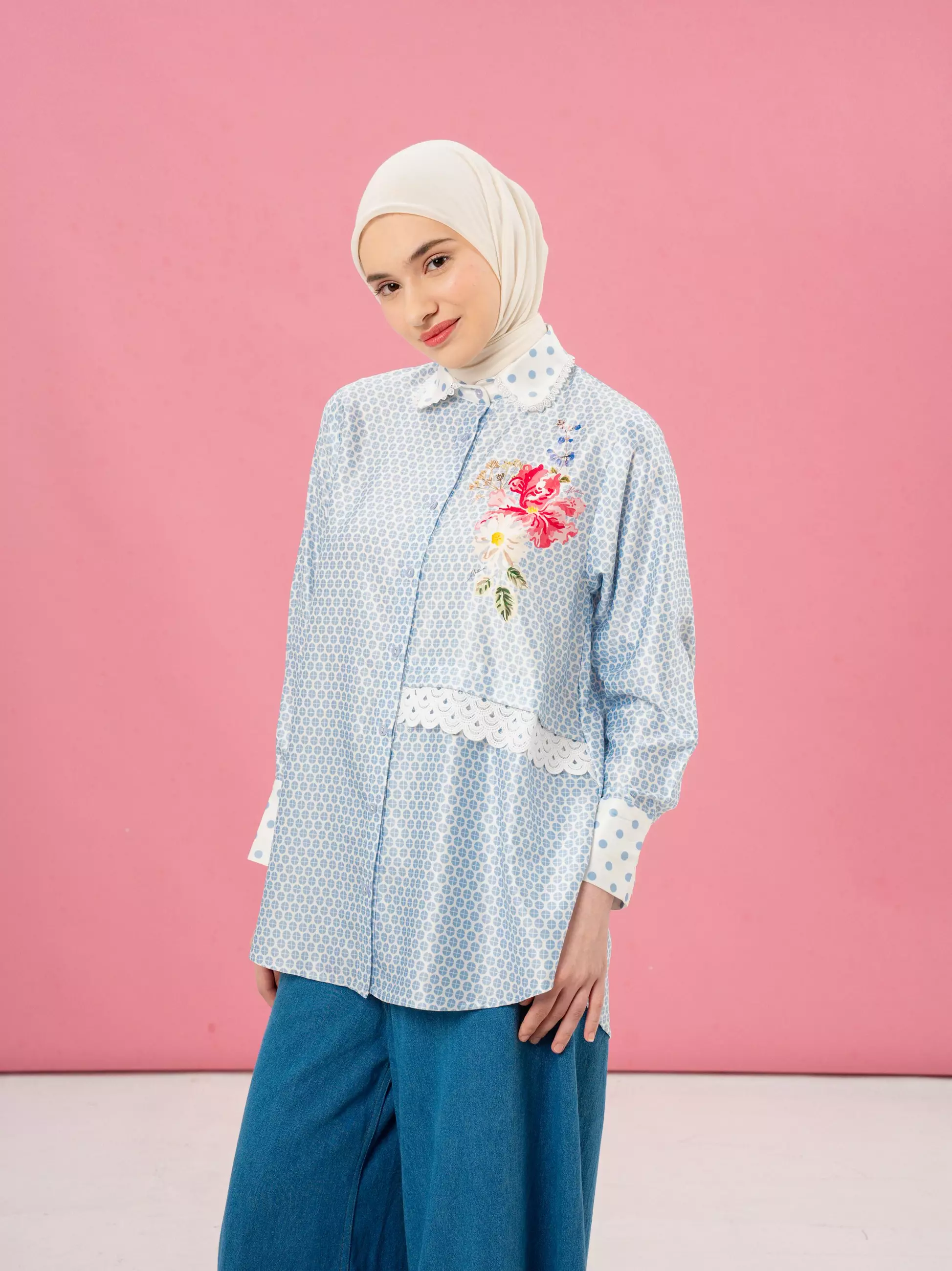 Aleza - Frey Shirt Light Blue