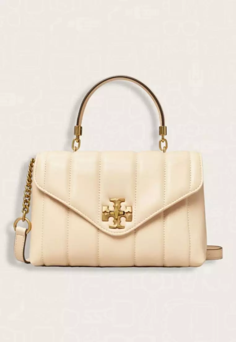 Tory Burch Small Kira Quilted Satchel Brie