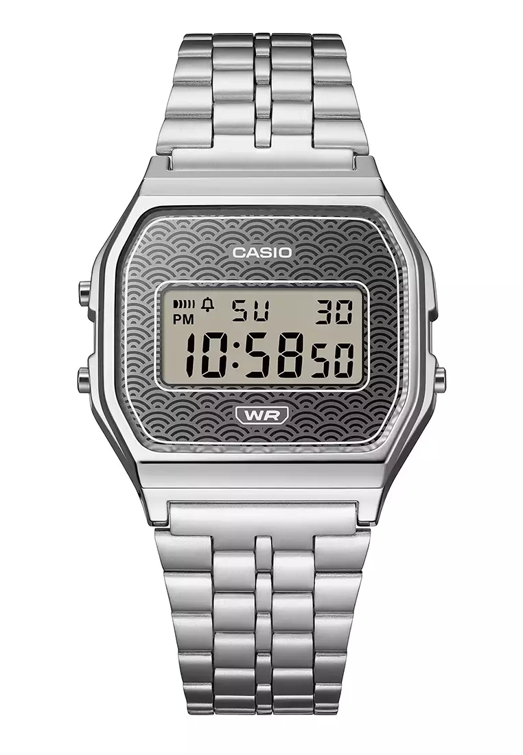 CASIO VINTAGE A159 Unisex Analog-Digital Watch Stainless Steel Band