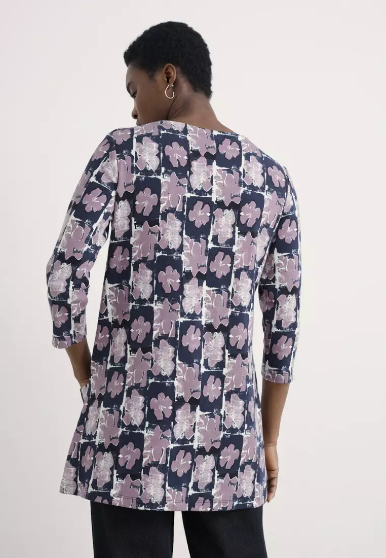 Seasalt Cornwall Navy Tall Waves Tunic