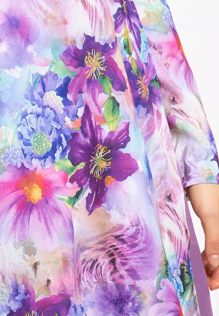 Alba Maxi Dress In Purple Print