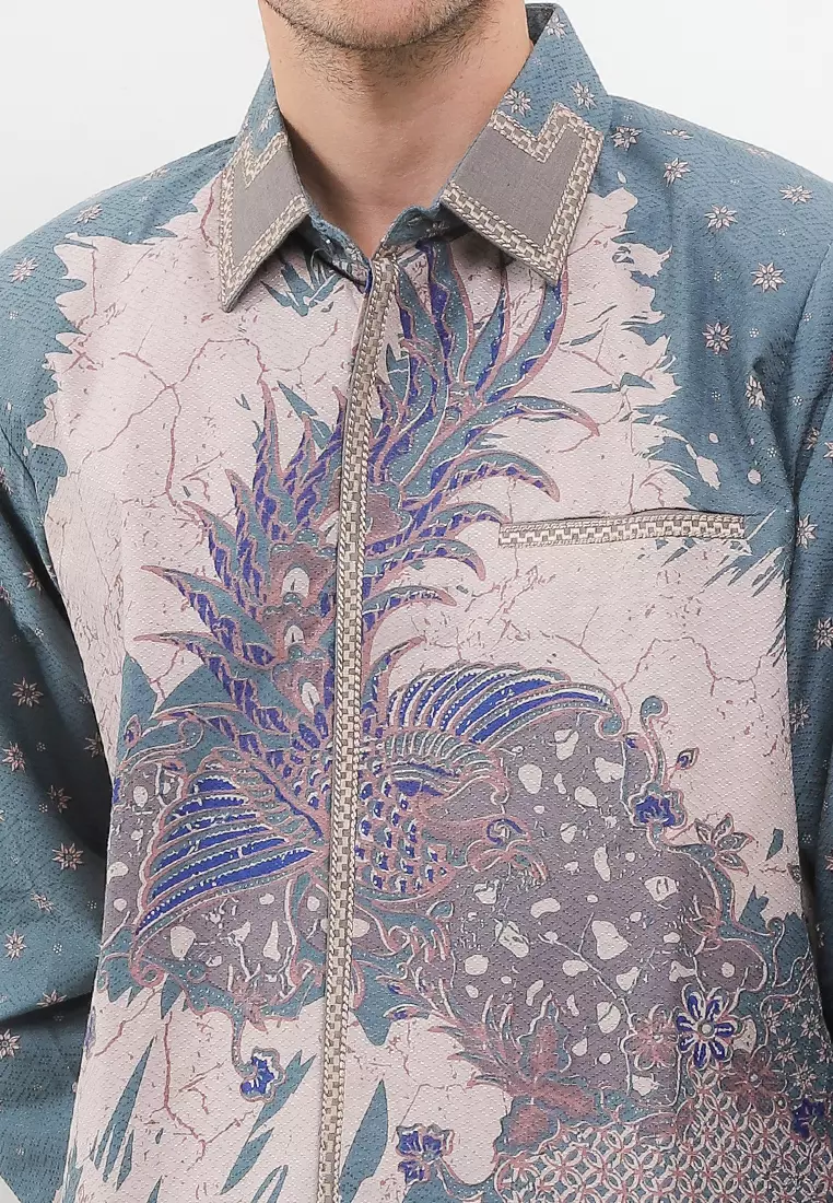 BATIK TALENTA EXCLUSIVE Lengan PANJNG DOBBY SMOCK KATUN HALUS WATER BIRD