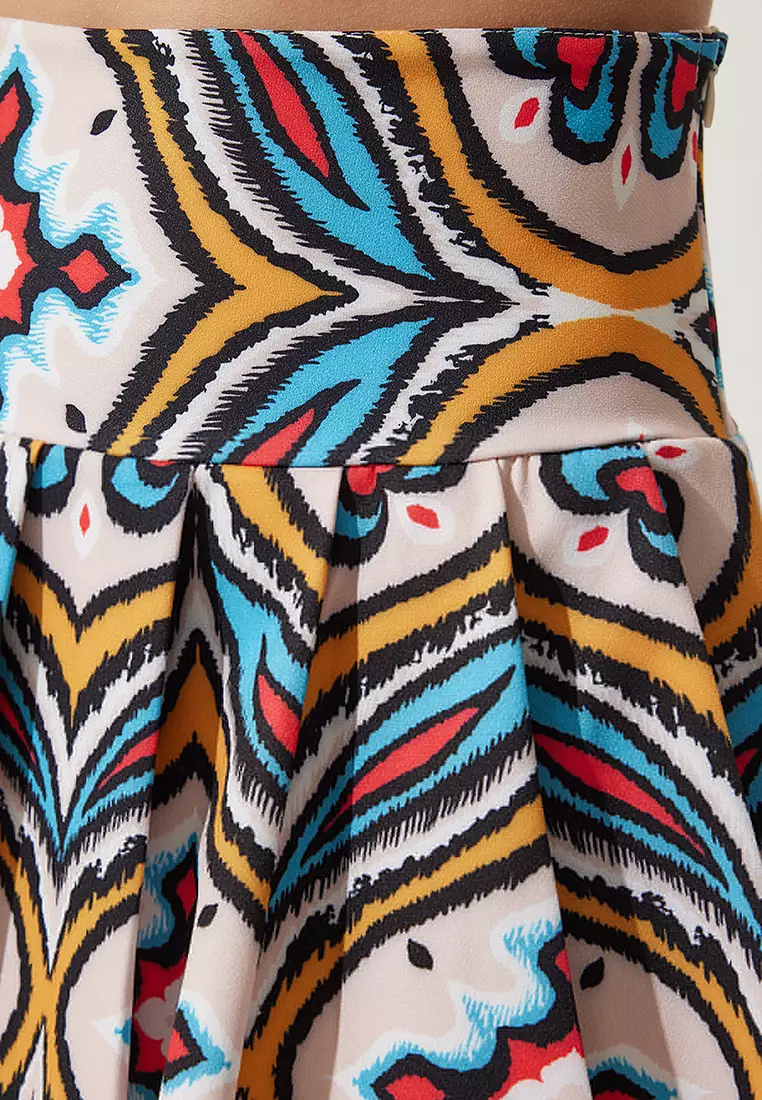 Viscose High Waist Mini Skirt