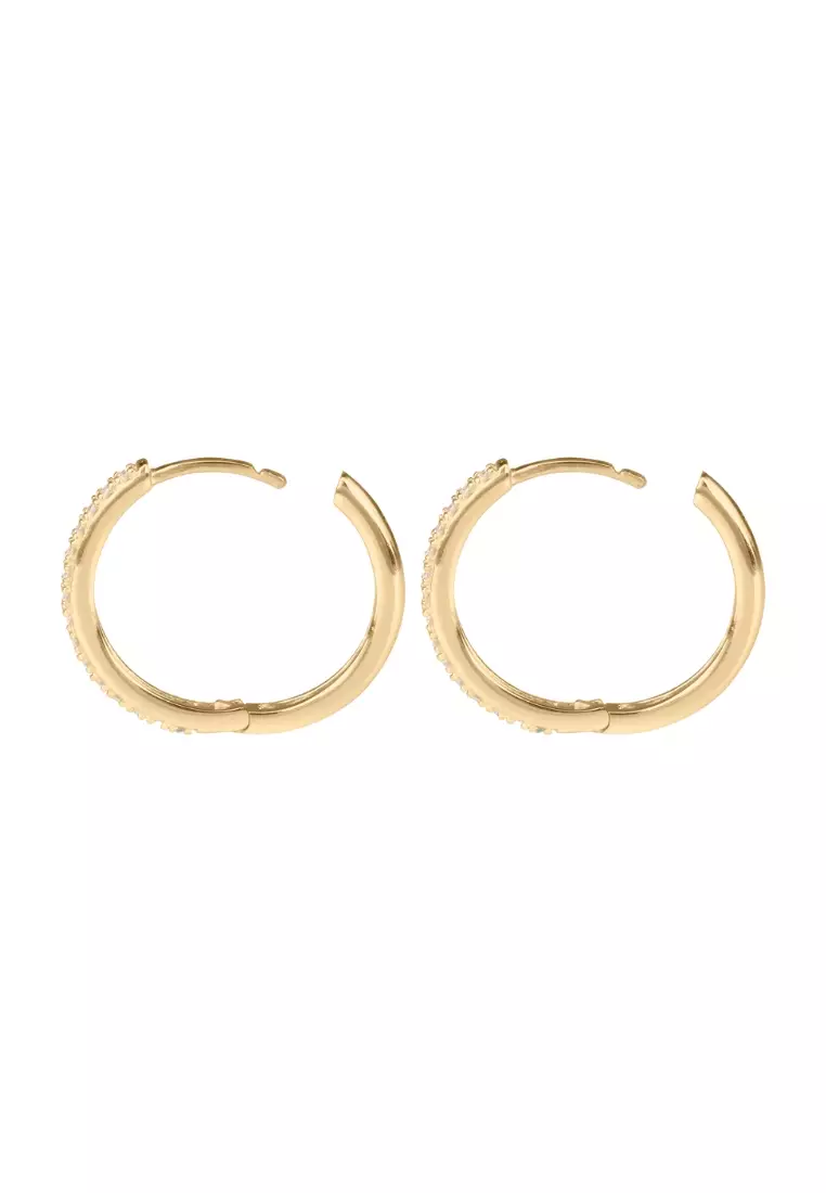  Vermeil Eternal Crystal Hoops - 24mm 