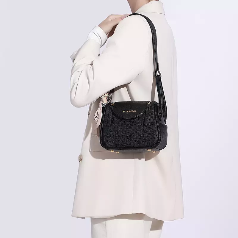 BLLE ROWN Tas Wanita Bentuk Bantal Tas Bahu Tas Selempang Wanita Model Terbaru BR6001-Black