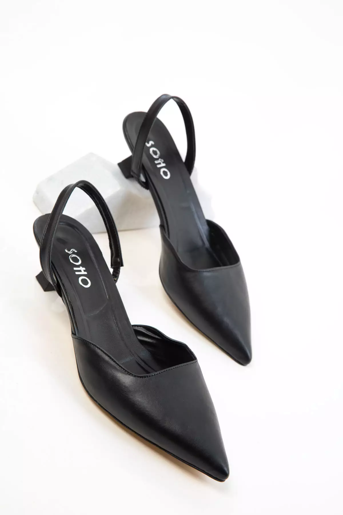 Black Women's Classic Heeled Shoes 20650