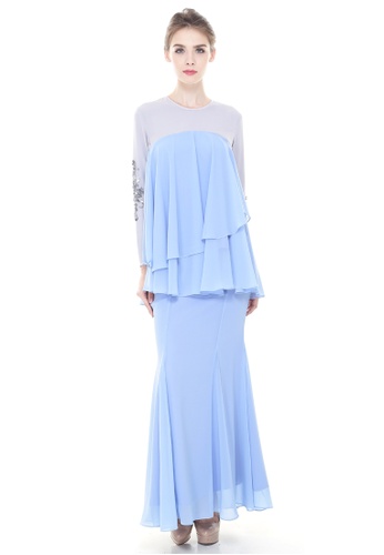Dera Dolly Kurung Modern from Rina Nichie Couture in Blue