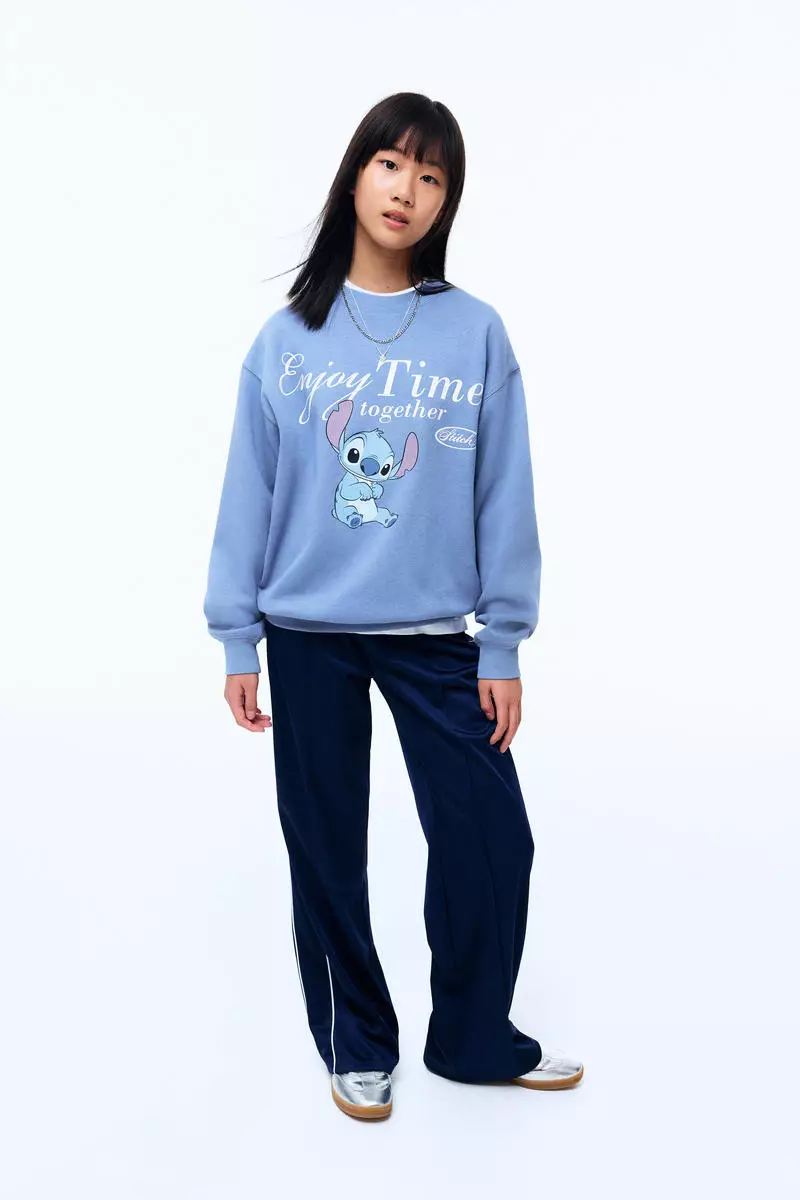 Oversized print-motif sweatshirt
