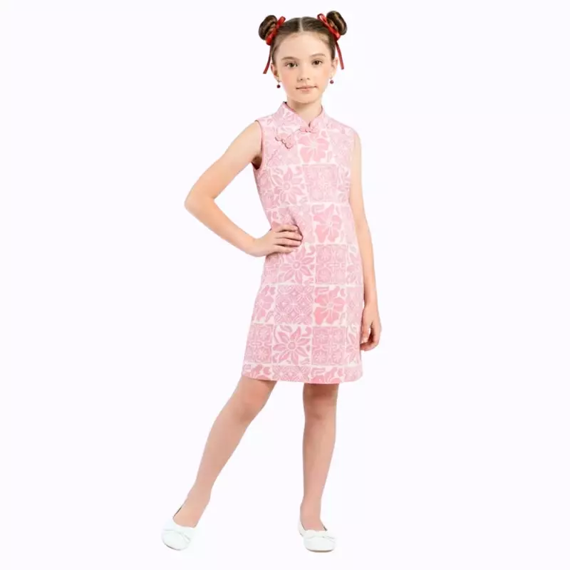 Dress Batik Anak Perempuan - Bhatara Batik Shang Chi - Atasan Batik Modern Lengan Pendek