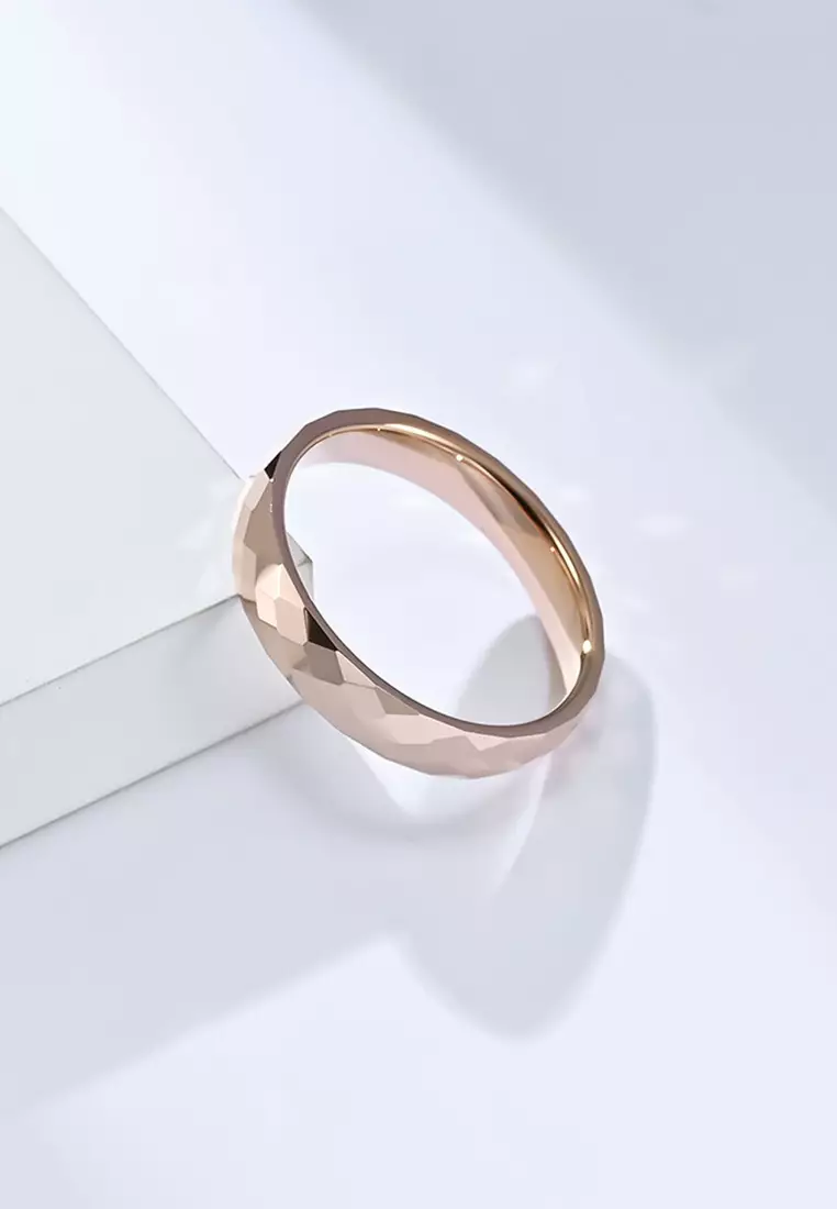 Rhombus Surface Tungsten Carbide Ring JW QF-035