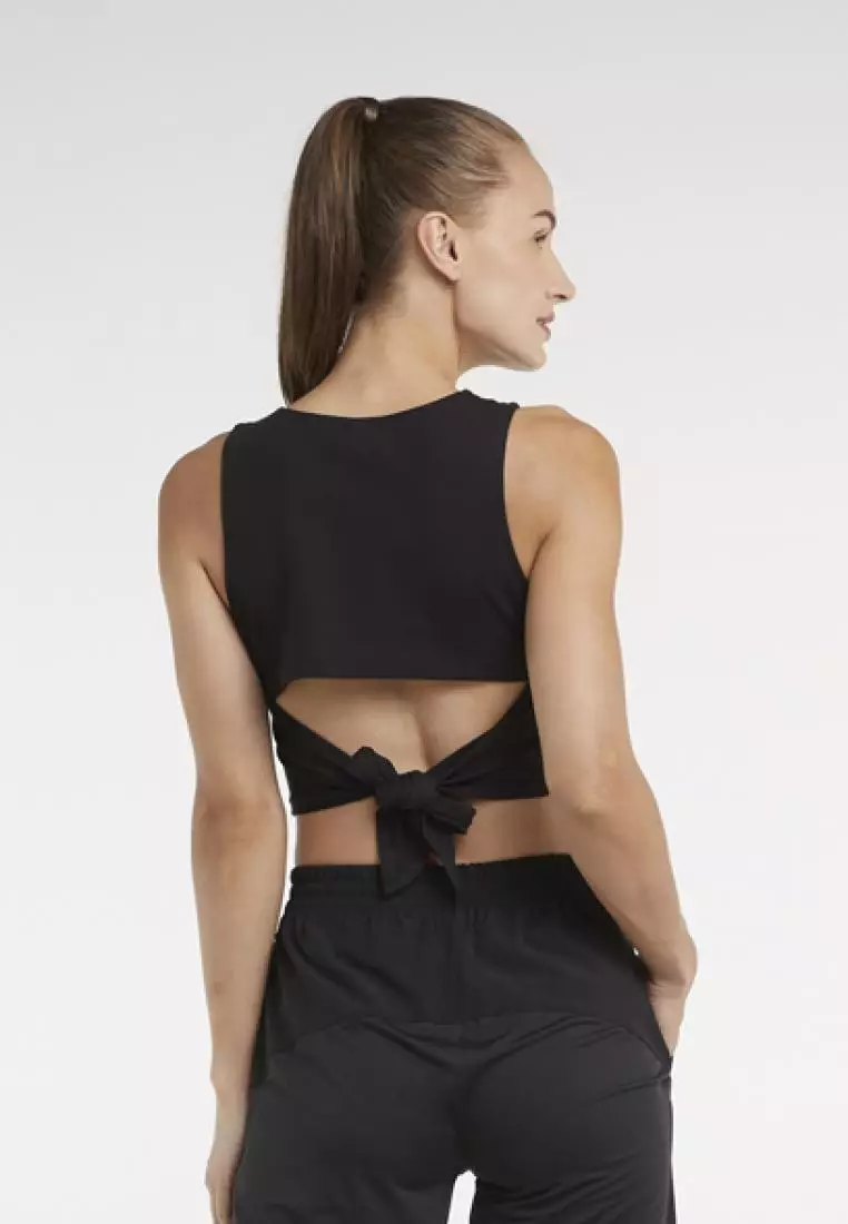 Fitwear Tanktop Olahraga Wanita VIVIAN BACKMESH SLIMFIT - BLACK
