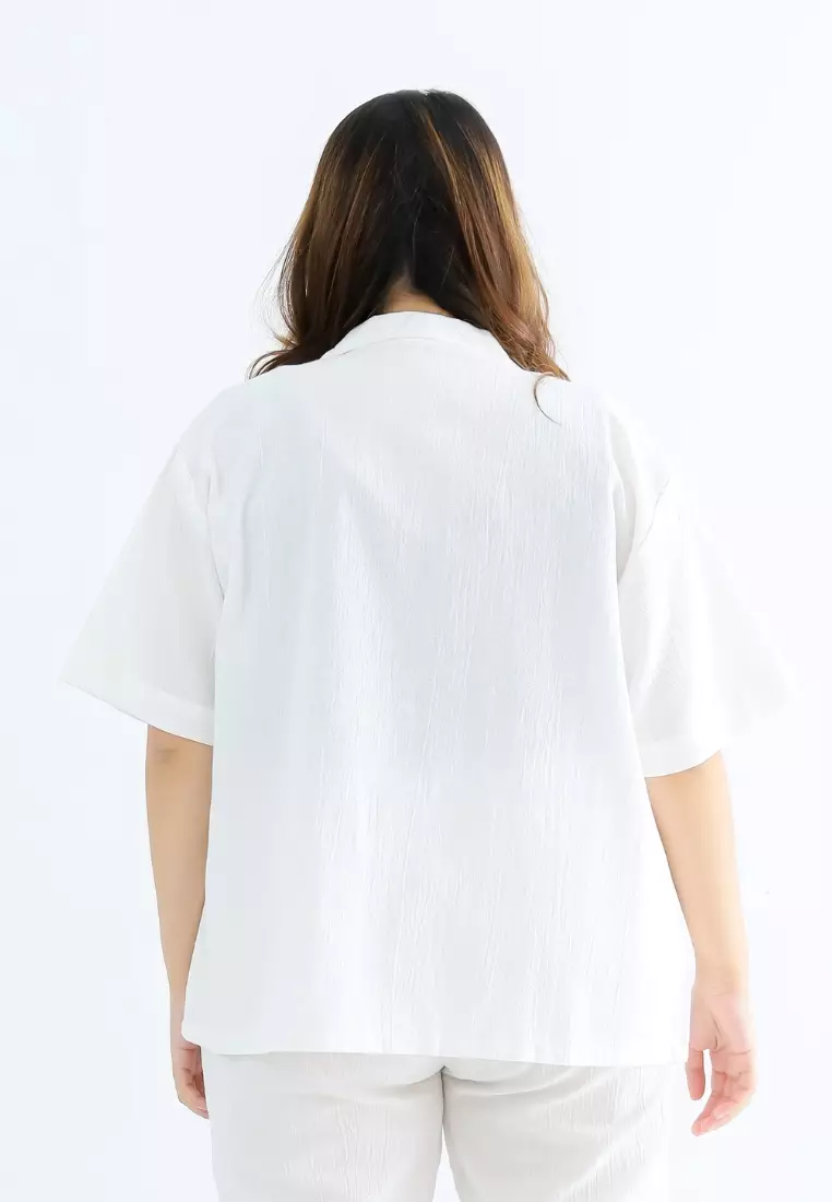 Plus Size Blazer Lorraine Broken White