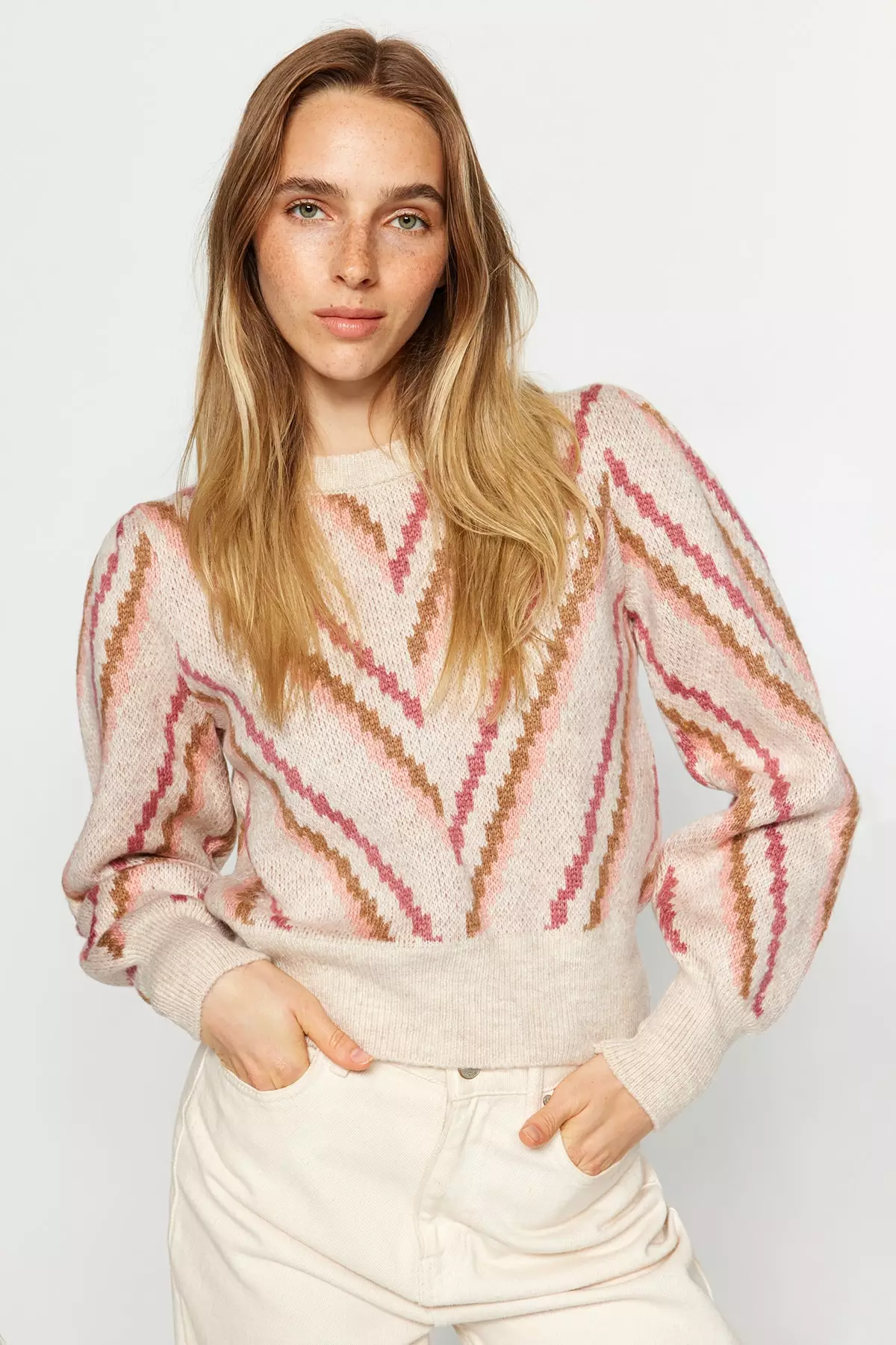 Chevron cheap knit sweater