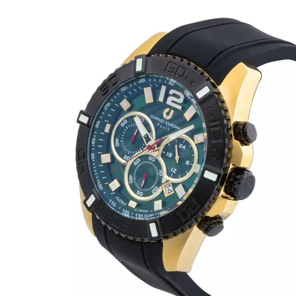 Jam Tangan Pria Charles Jourdan CJ1081-1295C Gold Black