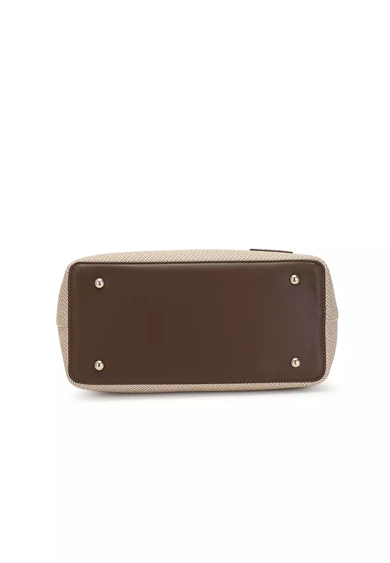 Women's Top Handle Bag / Sling Bag / Crossbody Bag / Shoulder Bag - Khaki / Coffee