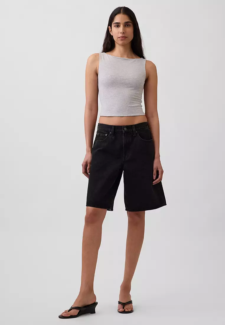 Close Knit Cropped Shell Tank Top