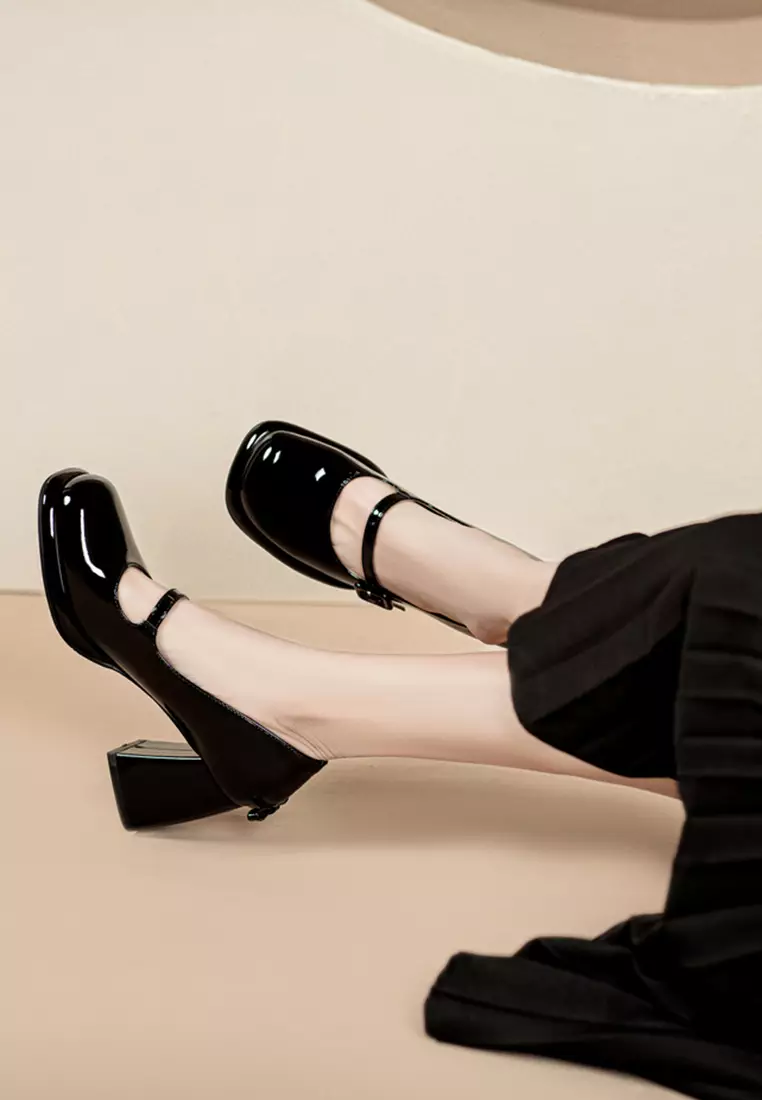 7CM Girly Patent Leather Mary Jane Shoes TE876-8