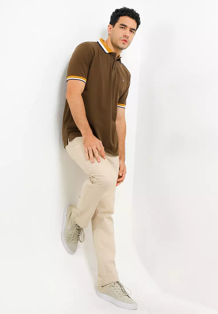 Chapin Jacquard Collar Polo Shirt