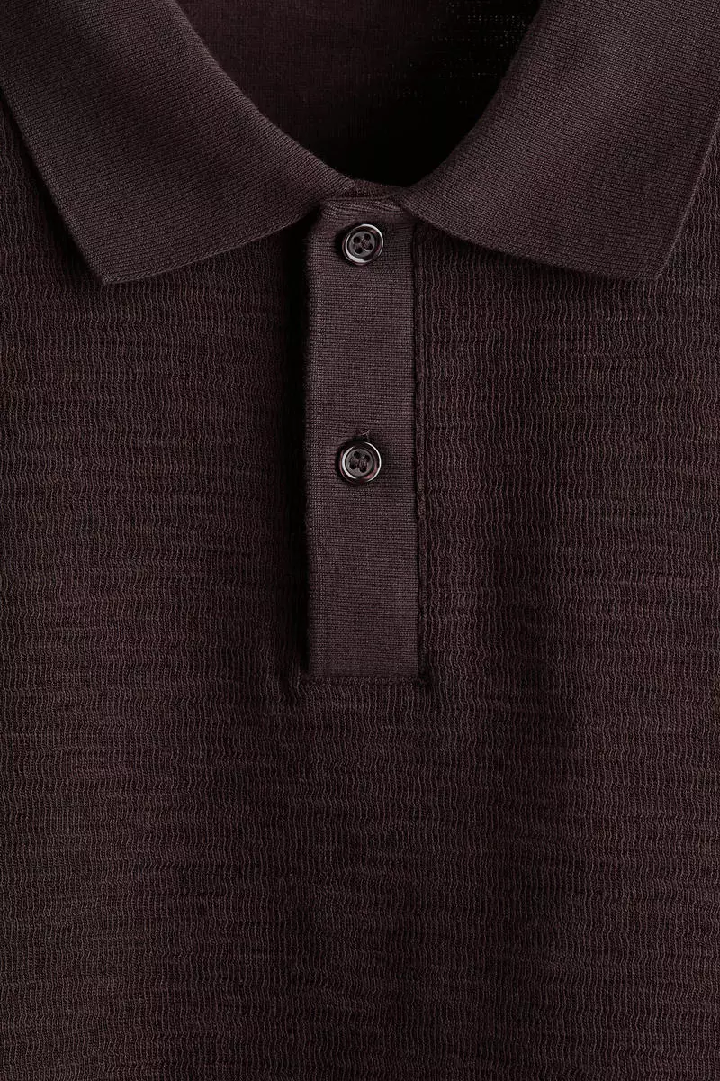 Slim Fit Jacquard-knit polo shirt