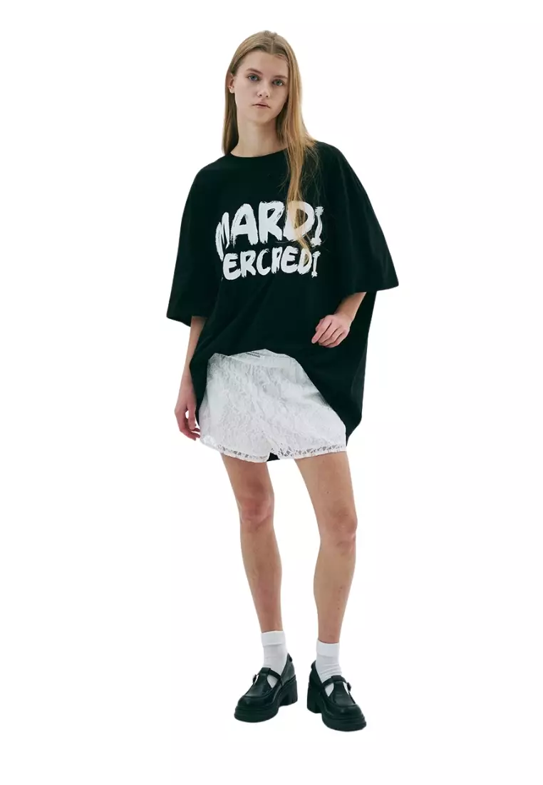 Jual MARDI MERCREDI Oversized Tshirt Brush Logo Contrast