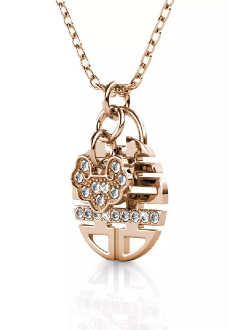 Happiness Pendant RG - Kalung Crystal Swarovski by Her Jewellery