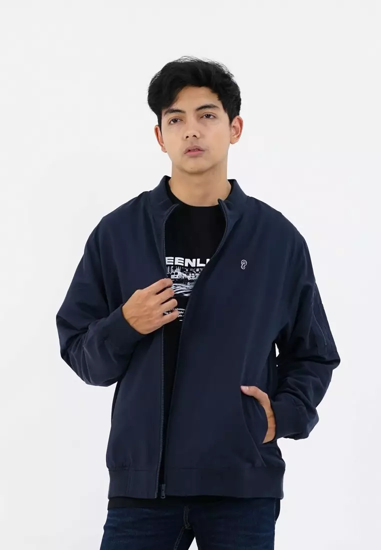 Greenlight Men's High Collar Jacket Regular Fit Parachute Cipher C101124