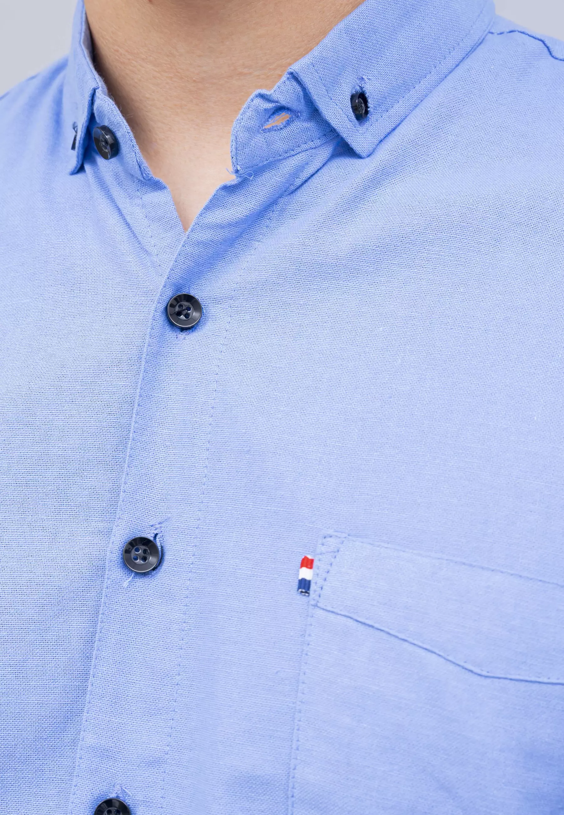 Houseofcuff Kemeja Pria Lengan Pendek Slim Fit Biru Langit