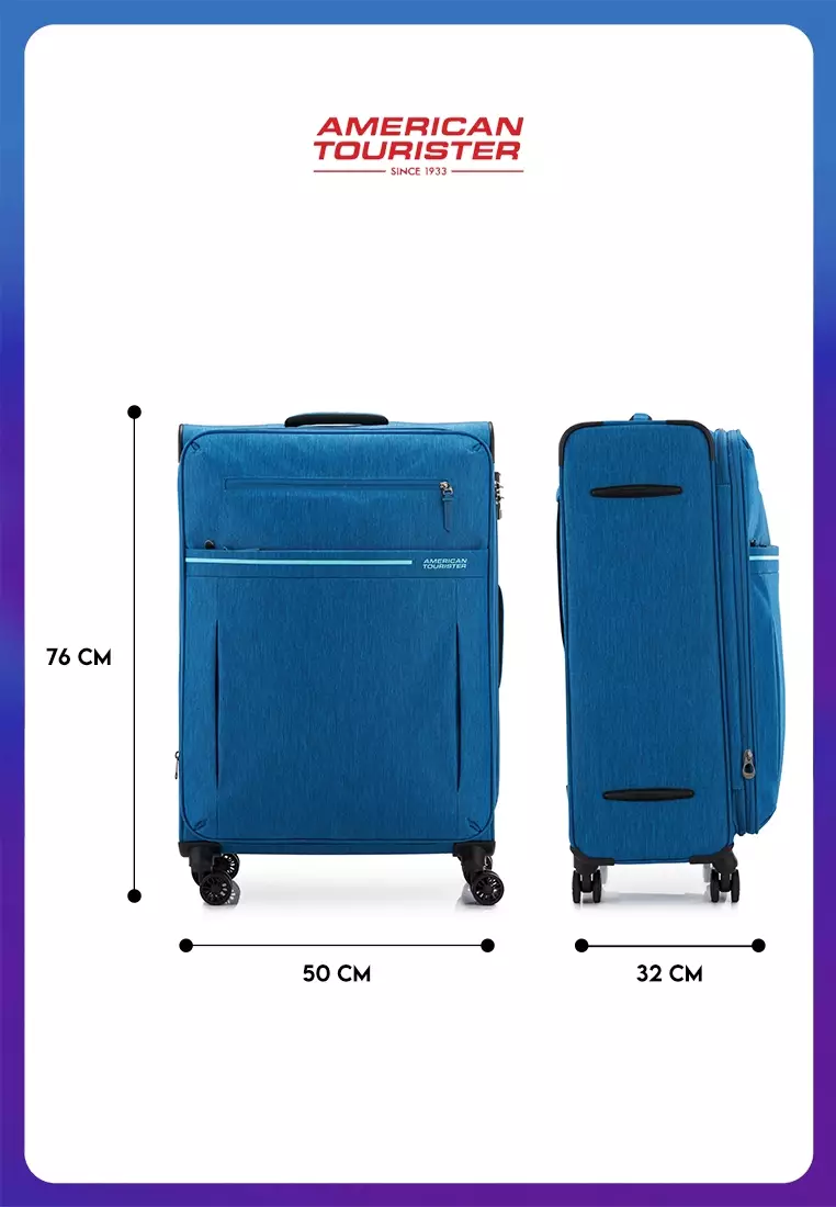American Tourister Koper Softcase Sky Blaze Spinner Large 28 Inch Exp Tsa V2 - Blue