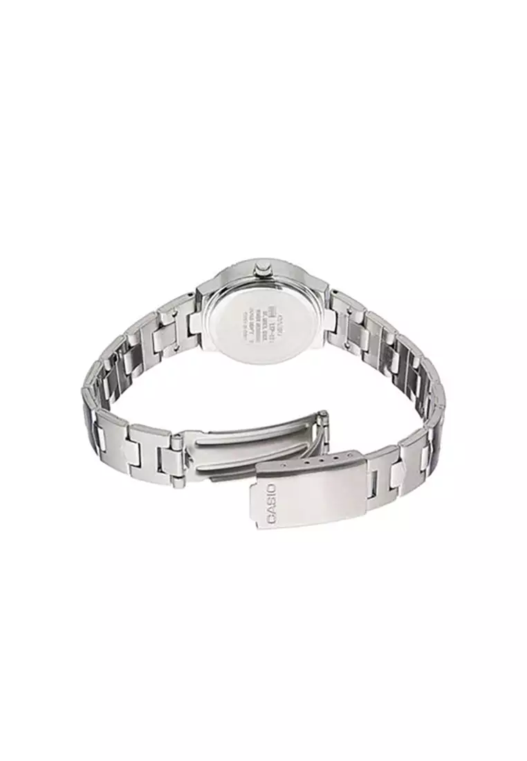 Women's Analog Watch LTP-1241D-3A Silver Stainless Steel Band Ladies Watch