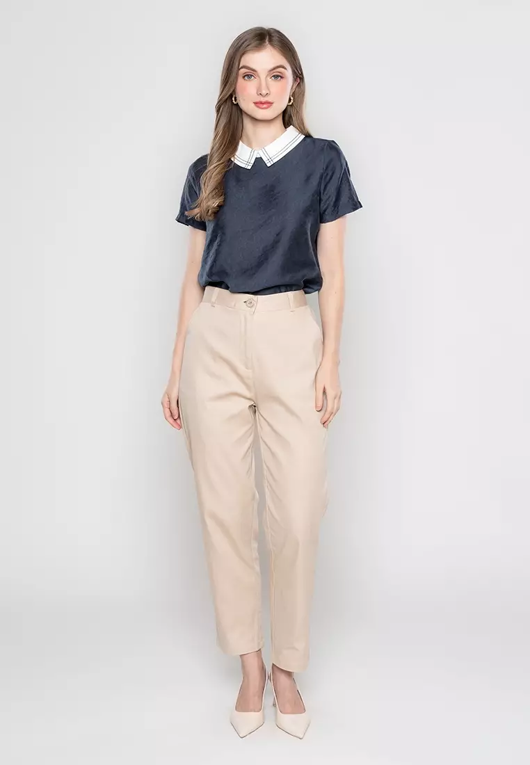 Crezelle Slim-Fit Pants with Pocket Detail