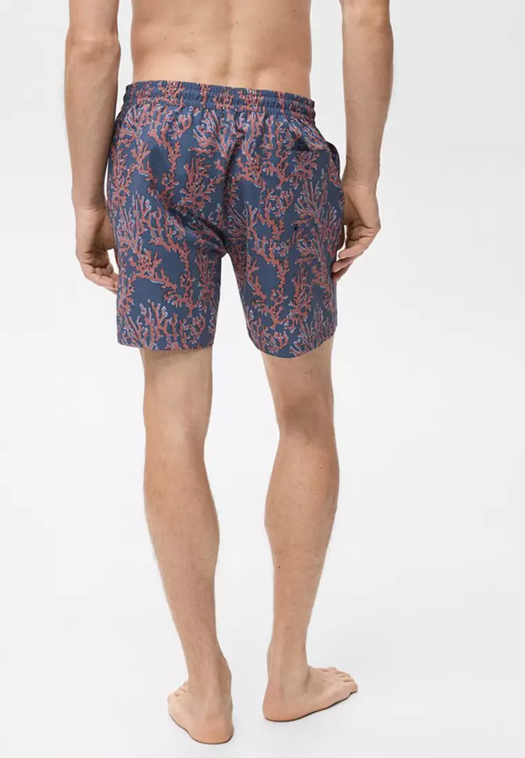 Swimsuit with Coral Print