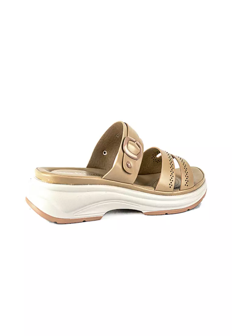 Women's Flats Sandals LX 24561 Taupe C50