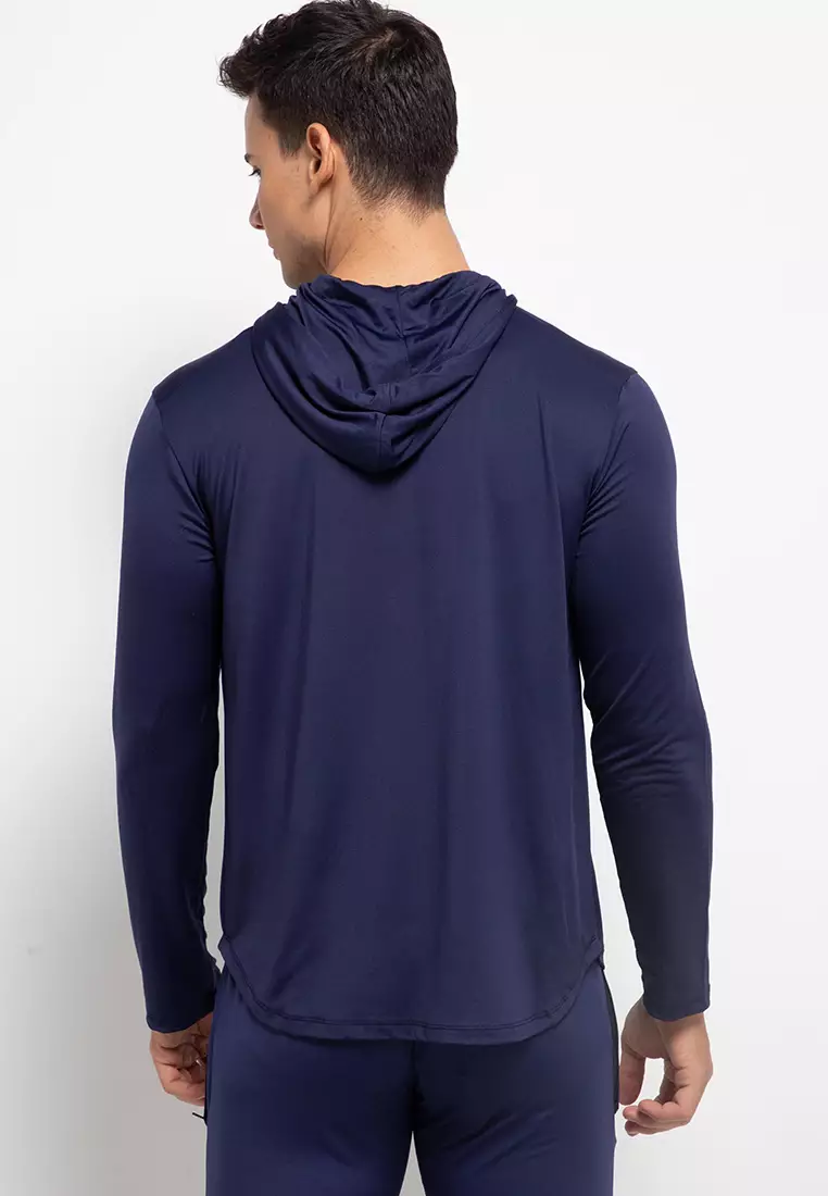 Td Active MS135 HOL base layer sport pria hoodie navy