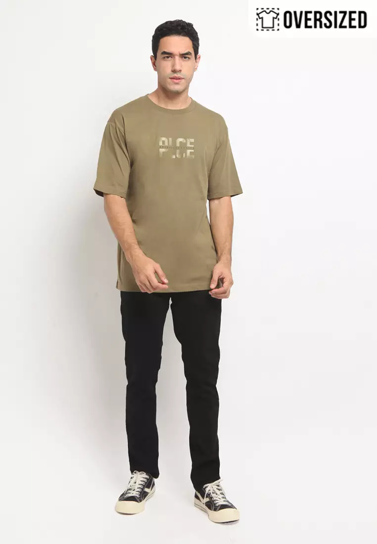 POLICE T-Shirt Cotton Combed Oversized Pria 2079180181