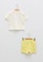 LC WAIKIKI white and beige Crew Neck Short Sleeve Printed Baby Boy T-Shirt And Shorts 2-Piece Set 26F62KA3825EEDGS_2