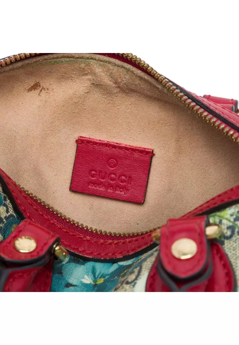 Pre-Loved Gucci Mini Gg Supreme Blooms Boston Bag