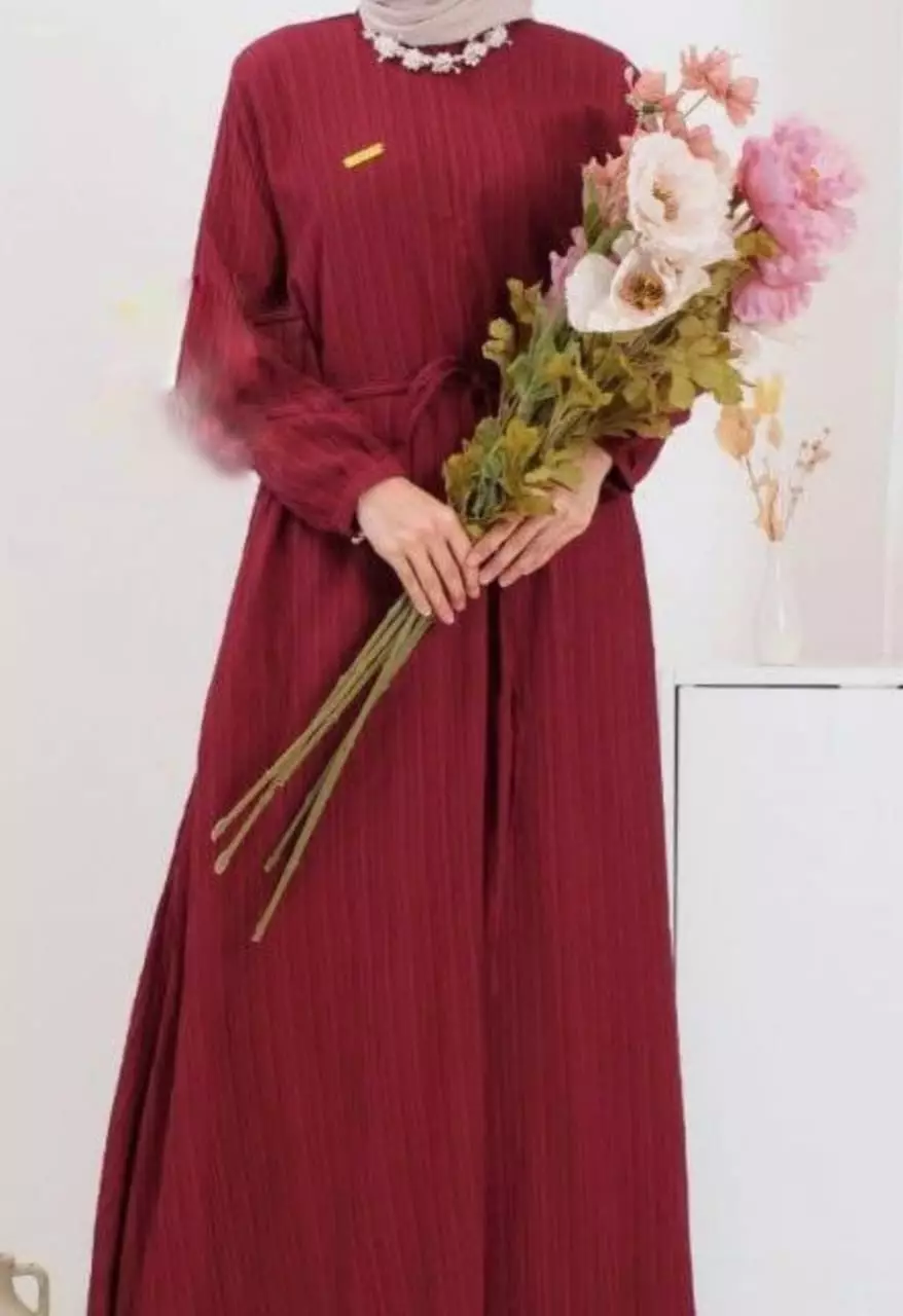 Vika Maron Dress Premium | Long Dress | Gamis Modern Premium JLAN