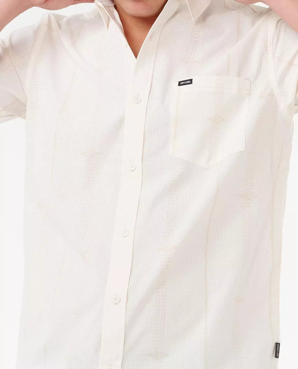 Rip Curl Men Fun Times Aerotech Short Sleeve Shirt - Bone