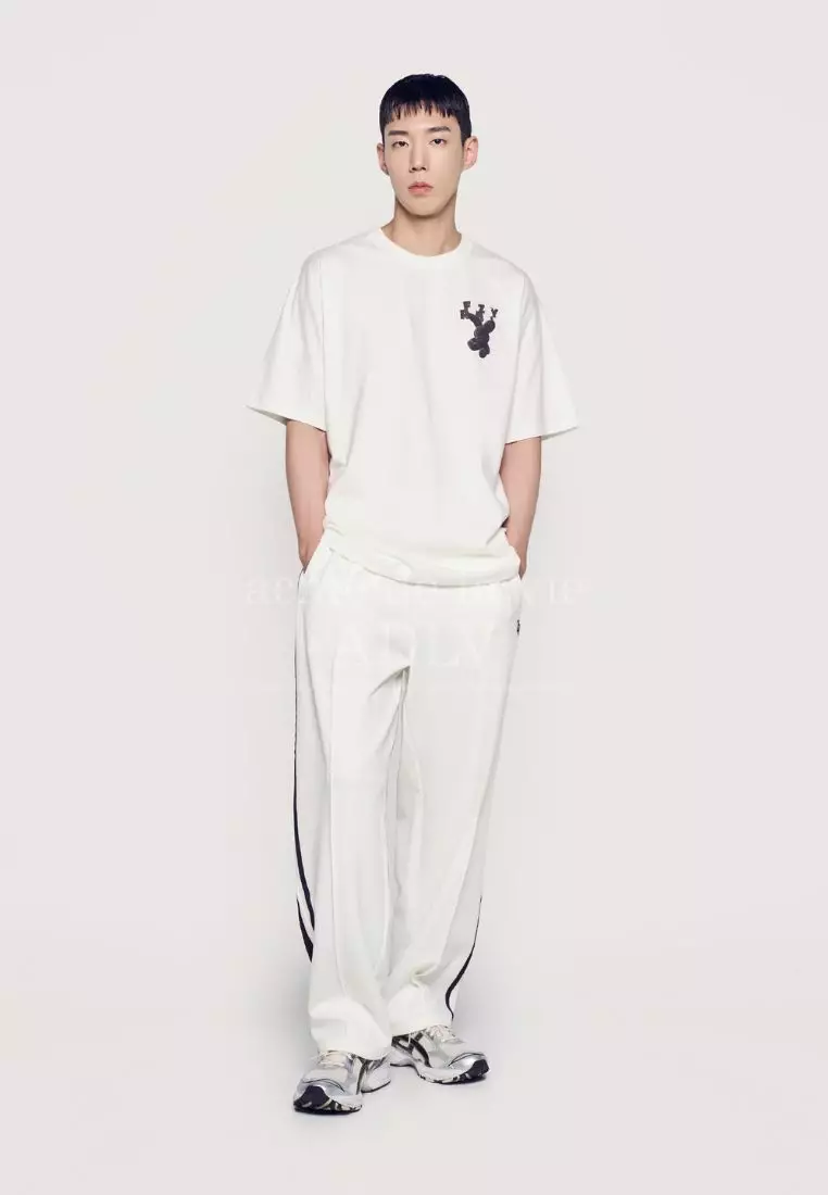 Fuzzy Font Rabbit Short Sleeve T-Shirt Cream