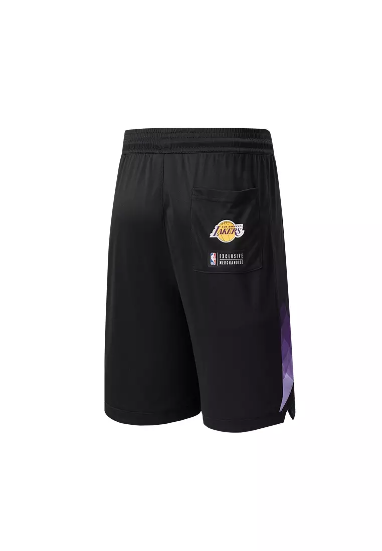 Cromatics Team Logo Print Los Angeles Lakers Regular Fit Mens Basketball Shorts