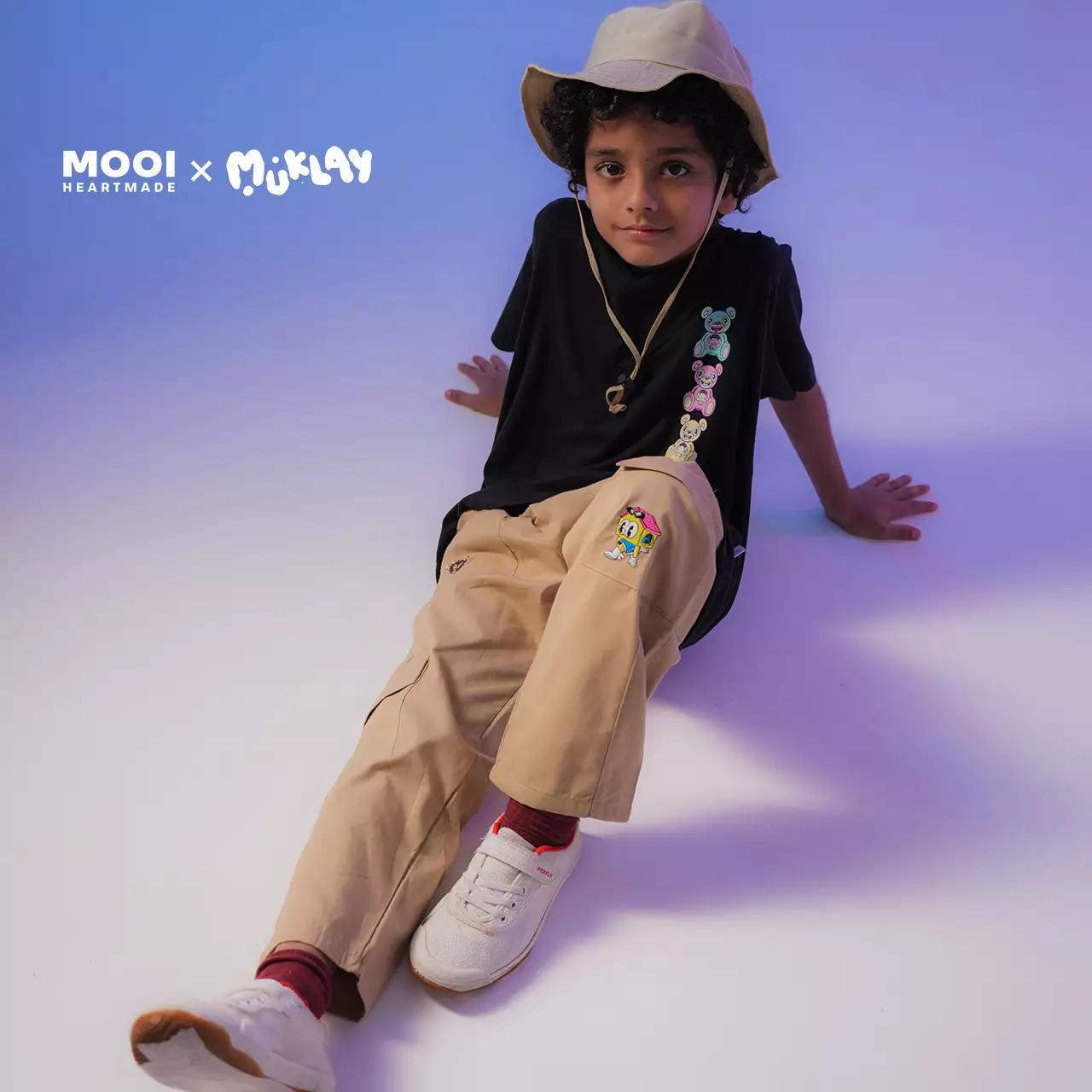 Mooi X Muklay Celana Panjang Cargo Anak Jeno Long Cargo Pants Kids - Khaki
