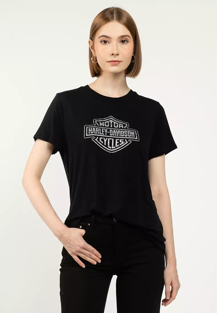 HARLEY-DAVIDSON レディースシャツ XS Buy Harley-Davidson Harley-Davidson® Essential Bling Crew Neck Tee