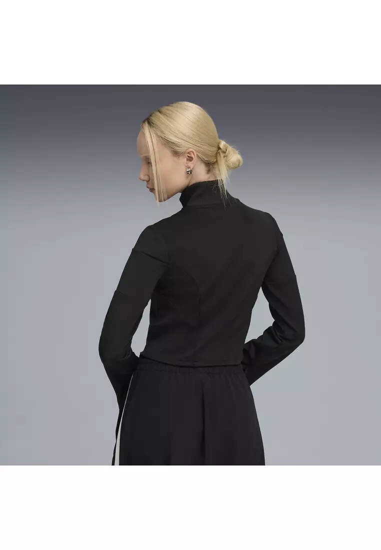 DARE TO Women's Slim Cropped Track Jacket