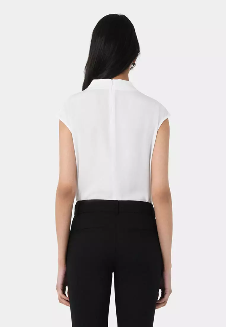 Mallory Draped Shoulder Blouse