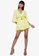 ZALORA BASICS yellow Wide Sleeves Playsuit with Belt 83F94AAC2A914DGS_4